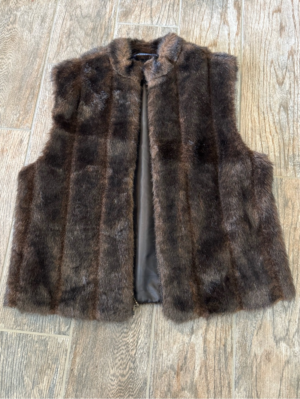 Preston & York Dark Brown Faux Fur Vest